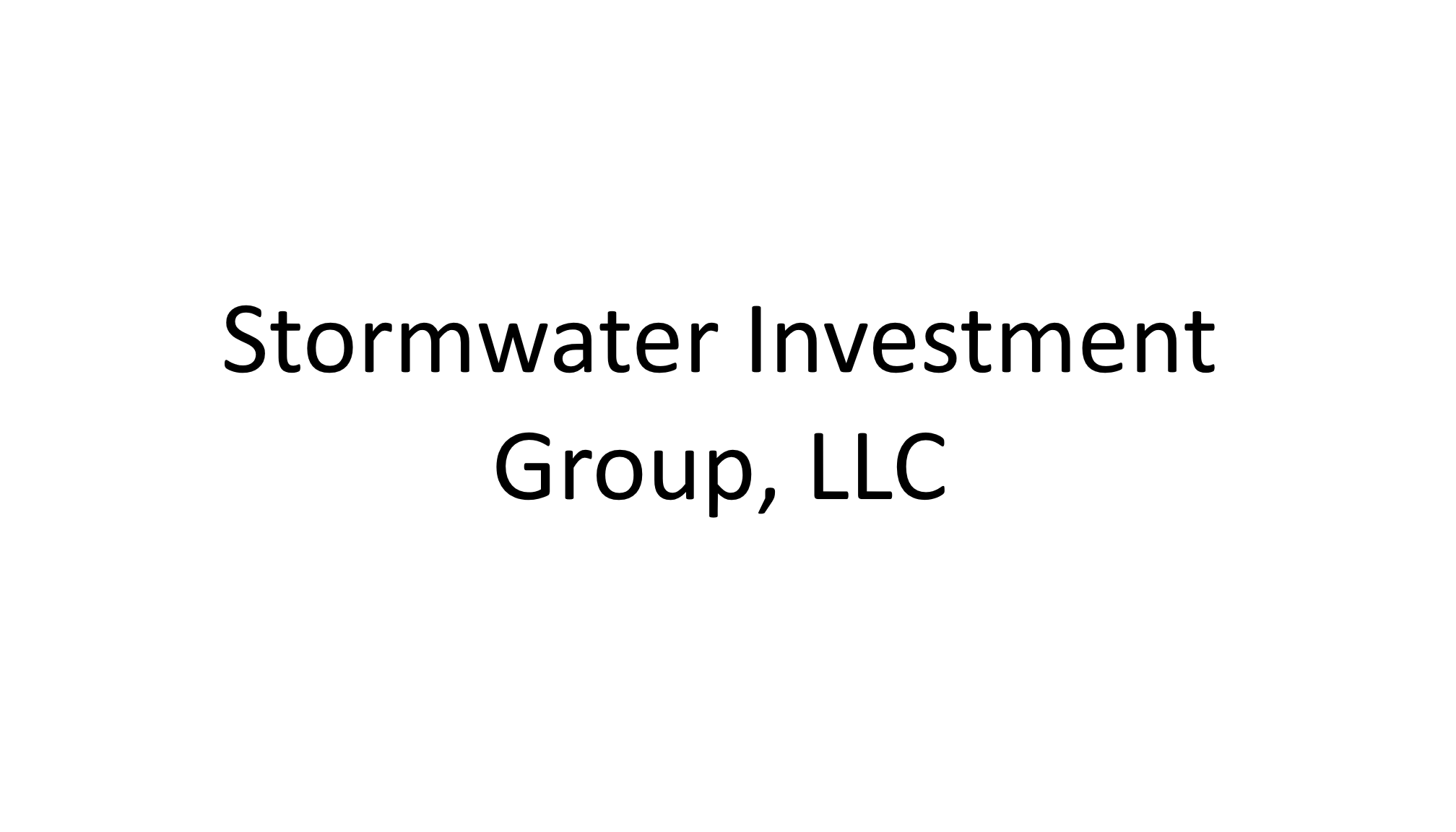 Stormwater Investment